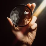 Camera lens filters effect kaleido filter in a hand