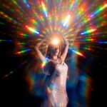 Vortex aura lens filter, camera accesories. Cinematic scene with swirling light pattern created by Vortex