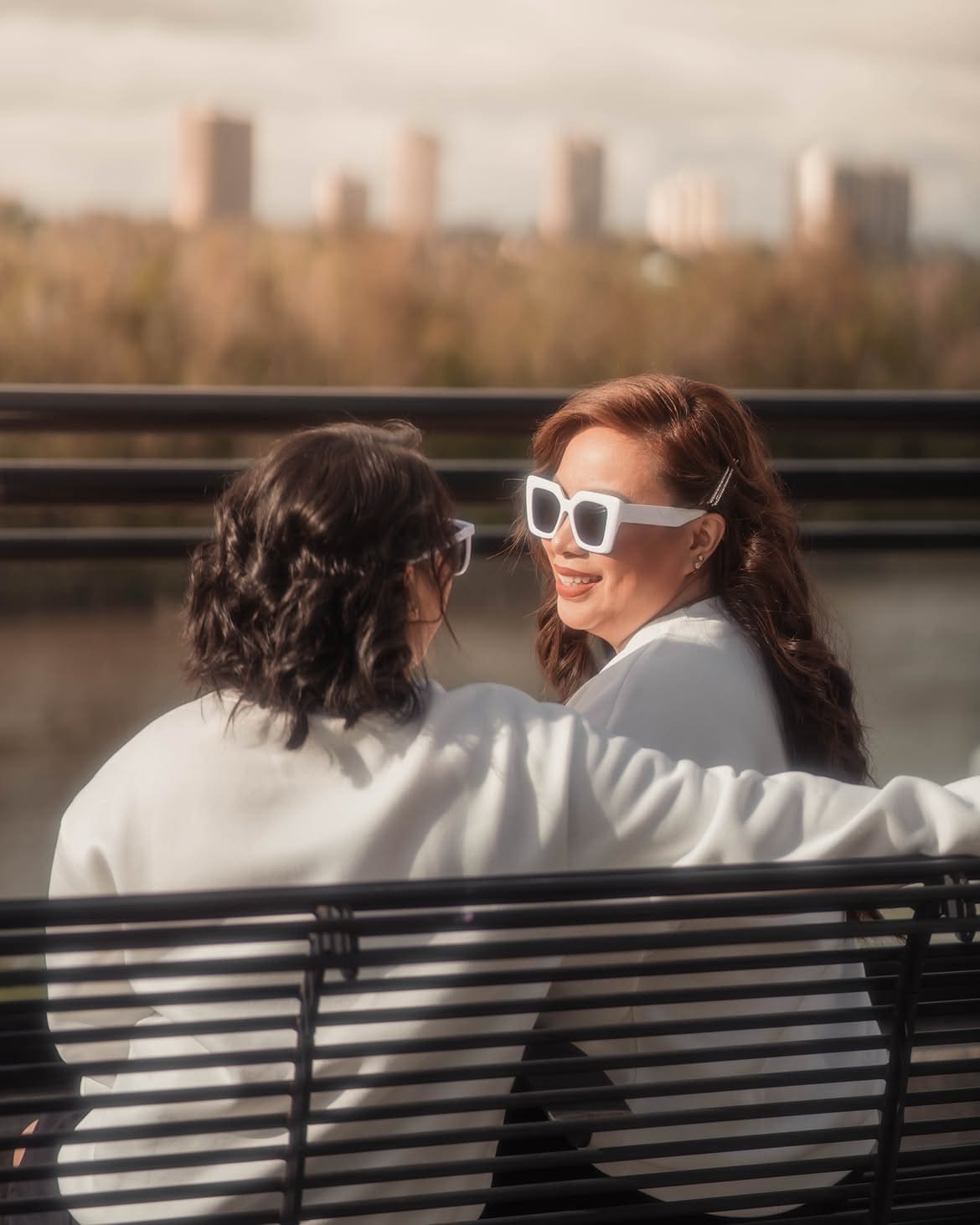 Couple photography with Mystic Dream diffusion filter by SZ Filters, featuring warm sunset light, soft highlights, and an intimate portrait by Marsha