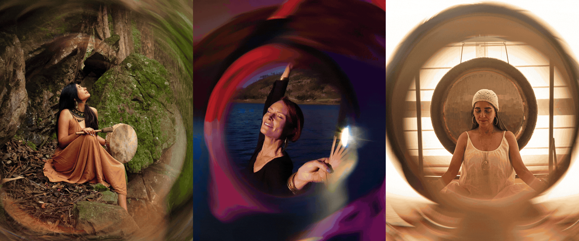 Natalie Fernandez portraits using creative lens filters and in-camera effects