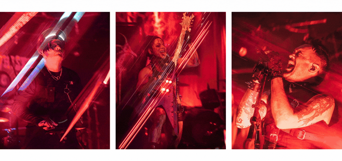 Creative concert photography by Pablo Salamone using darkness and movement